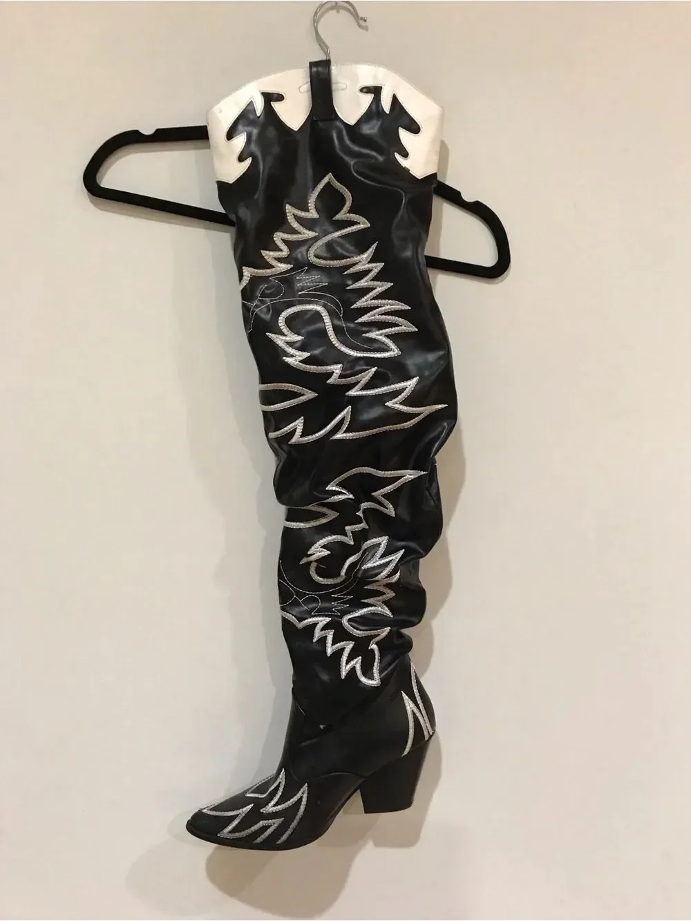 Western Thigh High Over The Knee Embroidered Boots (9)